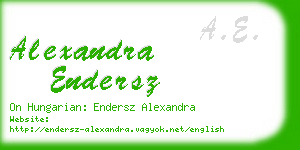 alexandra endersz business card